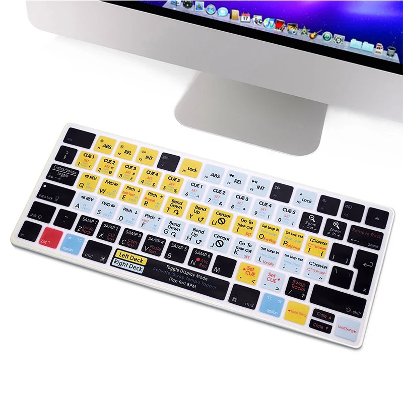 HRH Shortcut Hotkey Silicone Keyboard Cover EU Layout For Apple iMac Wireless Magic Keyboard 2nd Gen MLA22LL/A Model A1644