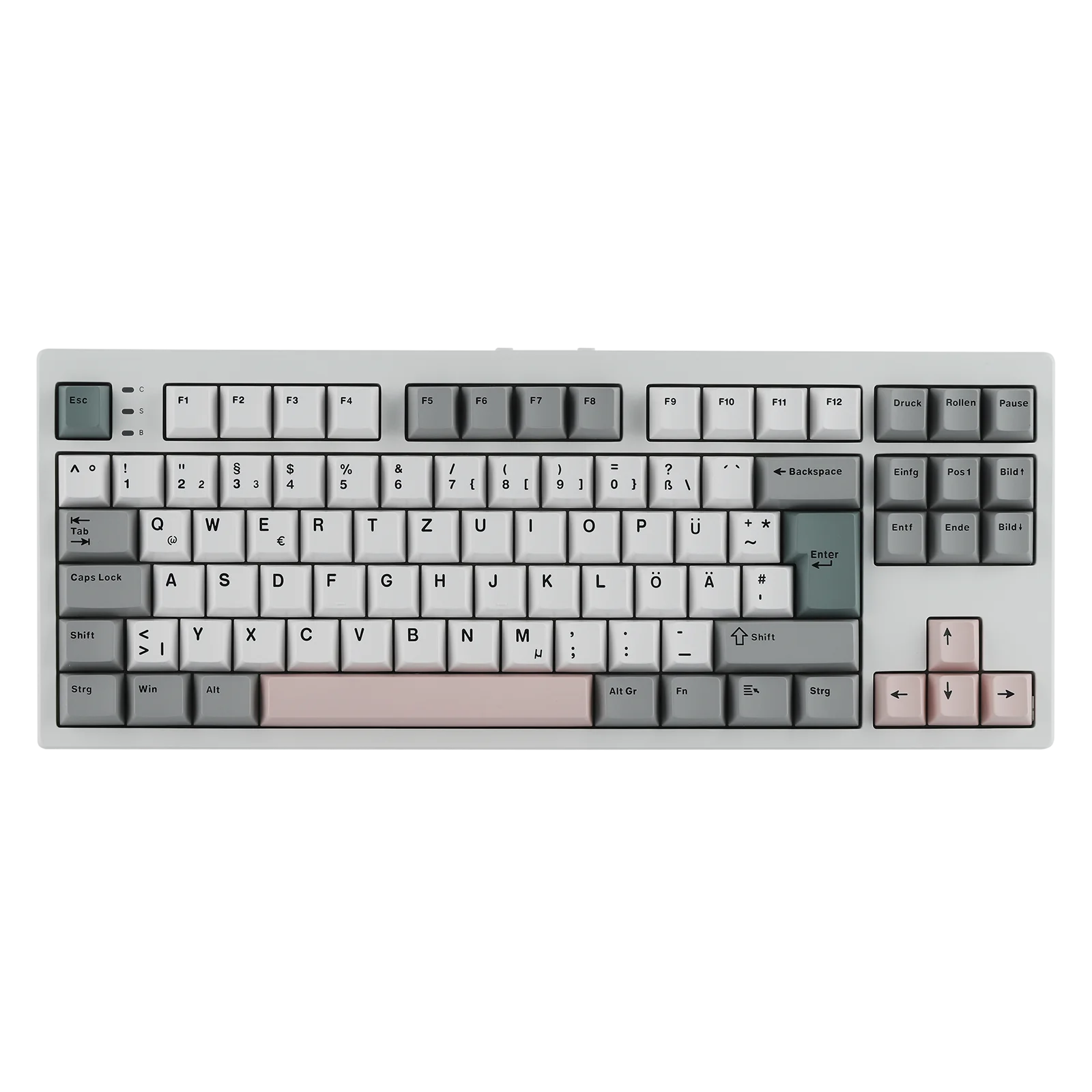 EPOMAKER TH87 ISO-DE Tenkeyless TKL Layout Wired/Bluetooth/2.4 GHz Wireless Mechanical Keyboard with 10000mAh Battery for PC/Mac