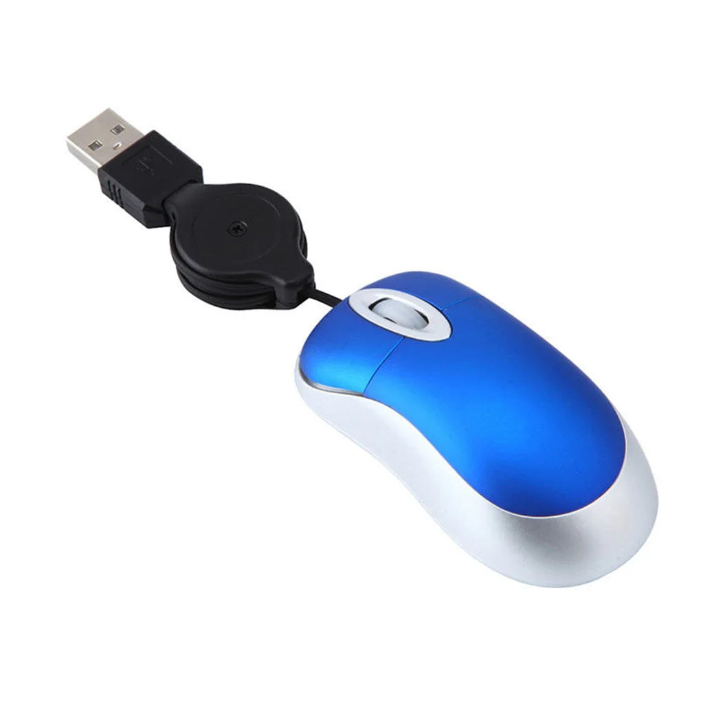 Retractable Mini Wired Mouse Ultra-lightweight Design USB Gaming Mice Computer peripheral accessories For PC Laptop